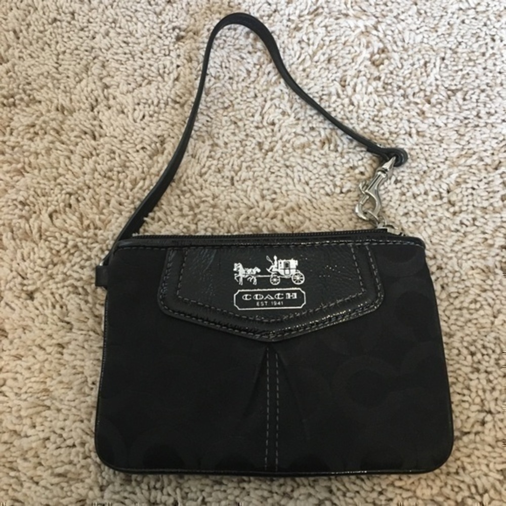 Coach Black OP Art signature wristlet - Picture 7 of 13